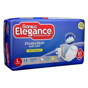 Sanita Elegance Adult Diapers Large Jumbo 18 Pieces