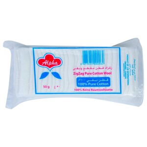 Alpha Zig Zag Pure Cotton Wool 50G