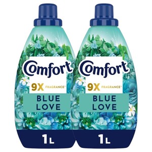 Comfort Concentrate Fabric Softener Blue Love 1L X2