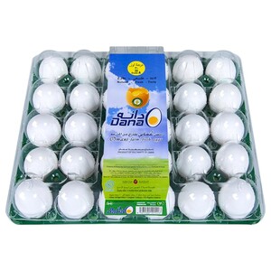 Dana Eggs Medium Shrink White 30 Pieces