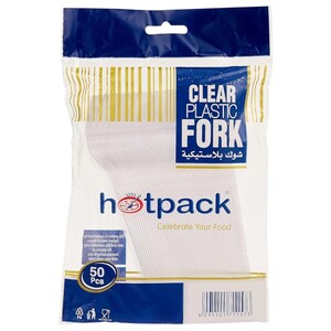 Hotpack Plastic Fork Clear 50 Pieces