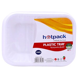 Hotpack Plastic Rectangular Tray 1Kg