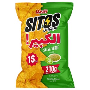 Master Sitos Tortilla Chips Salsa Verde 210G