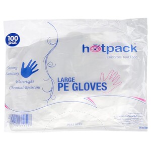 Hotpack Plastic Gloves 100 Pieces
