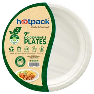 Hotpack Bio-Degradable Paper Pulp Plate 10 Pieces