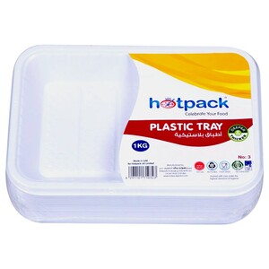Hotpack Plastic Rectangle Tray 1Kg