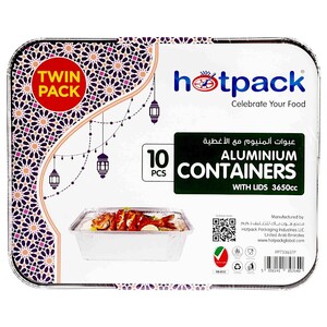 Hotpack Aluminium Container 10 Pieces