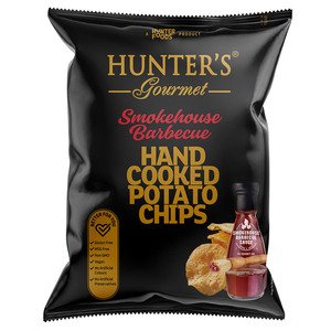 Hunter's Gourmet Hand Cooked Potato Chips Smokehouse Barbecue 125G