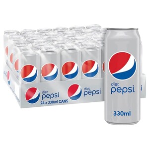 Pepsi Carbonated Drink Diet Can 330Ml X24