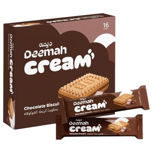 Deemah Cream Chocolate Biscuit 30G X16
