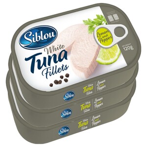 Siblou White Tuna Fillet Lemon & Pepper 2 + 1 Free 120G