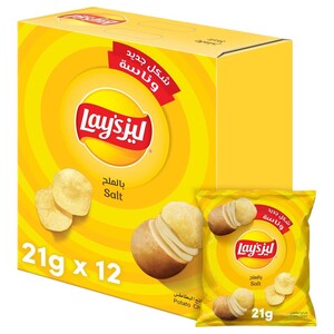 Lay's Potato Chips Salt 21G X12