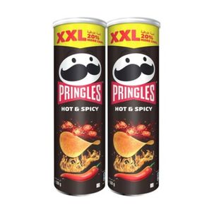 Pringles Potato Chips Hot And Spicy, 200 Gr Pack Of 2