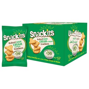 Nabil Snackits Baked Crackers Sour Cream & Onion 26G X12