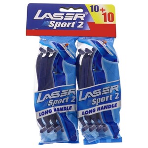 Laser Shaving Razor Sport 2 Long Handle 10+10 Free