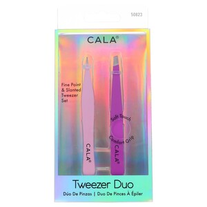Cala Tweezer Duo Fine Point & Slanted Orchid