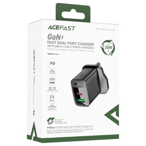 Acefast Gan Usb-A + Usb-C Charger 20 Watts