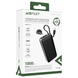 Acefast Power Bank With Cable-10000 30 Watts