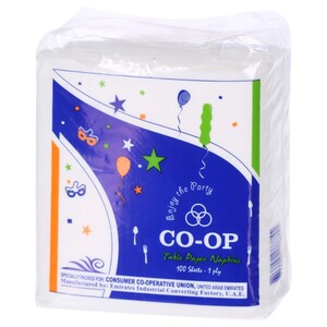 Co-Op Paper Table Napkins 100 Sheets