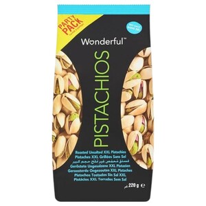 Wonderful Nuts Pitachios Roasted No Salt 220G