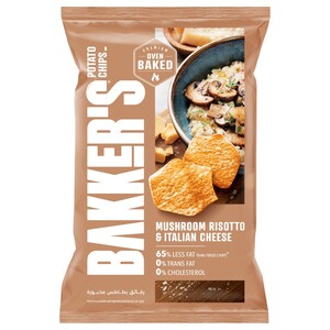 Bakker's Baked Chips Mushroom Risotto & Italian Cheese 120G