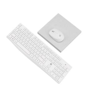 Hp Cs10 Wireless Keyboard And Mouse Combo, 2.4 Ghz Wireless Connection, Professional Optical Sensor, Optimized Keys, White Cs10