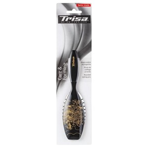 Trisa Hair Brush Small Rubber Cushion Plastic Pin