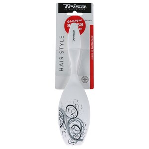 Trisa Hair Brush Large Rubber Design Plastic Pins