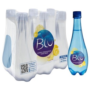 Blu Sparkling Water Lemon & Ginger 500Ml X6