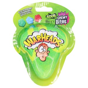 Warheads Mini Chewy Bites Sour 80G