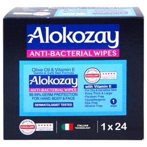 Alokozay Wipes Anti Bacterial 24 Pieces