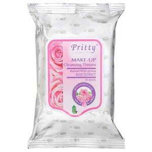 Pritty Make Up Cleansing Tissues Rose 30 Pieces