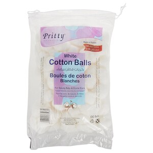 Pritty White Cotton Balls 100 Pieces