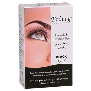 Pritty Eyelash & Eyebrow Dye Kit Black