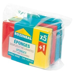 Rozenbal Cleaning Scourer Sponges 6 Pieces