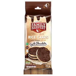 Family Harvest Rice Cakes Dark Chocolate 60G