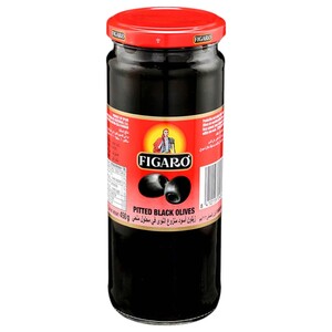Figaro Pitted Olives Black 212G