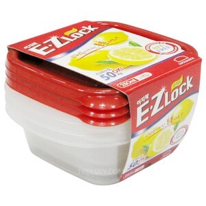 Locknlock New Ez Lock Square Container 250Ml 3 Pieces Set