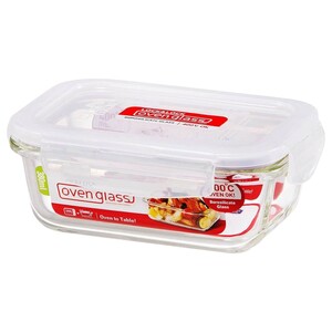 Lock & Lock Oven Glass Rectangular With Lid 380Ml