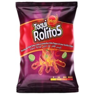 Taqui Rolitos Hot Chilli Pepper & Lime 28G