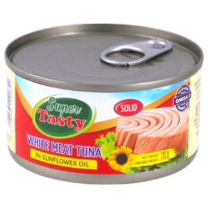 Super Tasty Meat Solid Tuna In Sunflower Oil Lght 185G