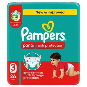 Pampers Rash Protection Diaper Pants With Aloe Vera Lotion Size 3