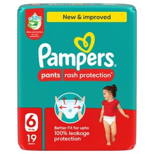 Pampers Rash Protection Baby Diaper Pants Size 6 With Aloe Vera Lotion