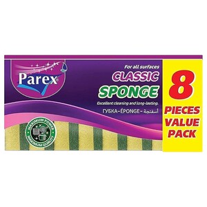 Parex Sponge Classic Green 8 Pieces