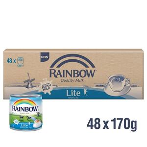 Rainbow Evaporated Milk Lite 48X170g