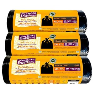 Enviroguard Black Garbage Bag 105X125cm X3