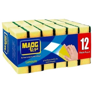 Maog Sponge With Scourer 12 Pieces