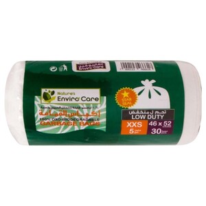 Nature's Enviro Care Bag White Rolls 46X52cm 5 Gallons 30 Pieces