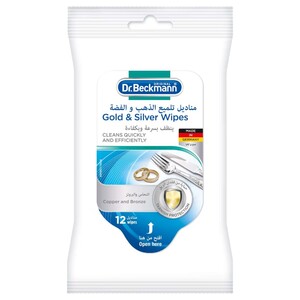 Dr.Beckmann Gold & Silver Wipes 12 Pieces
