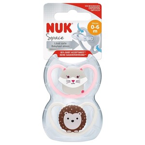 Nuk Space Silicone Soother 0-6M 2 Pieces